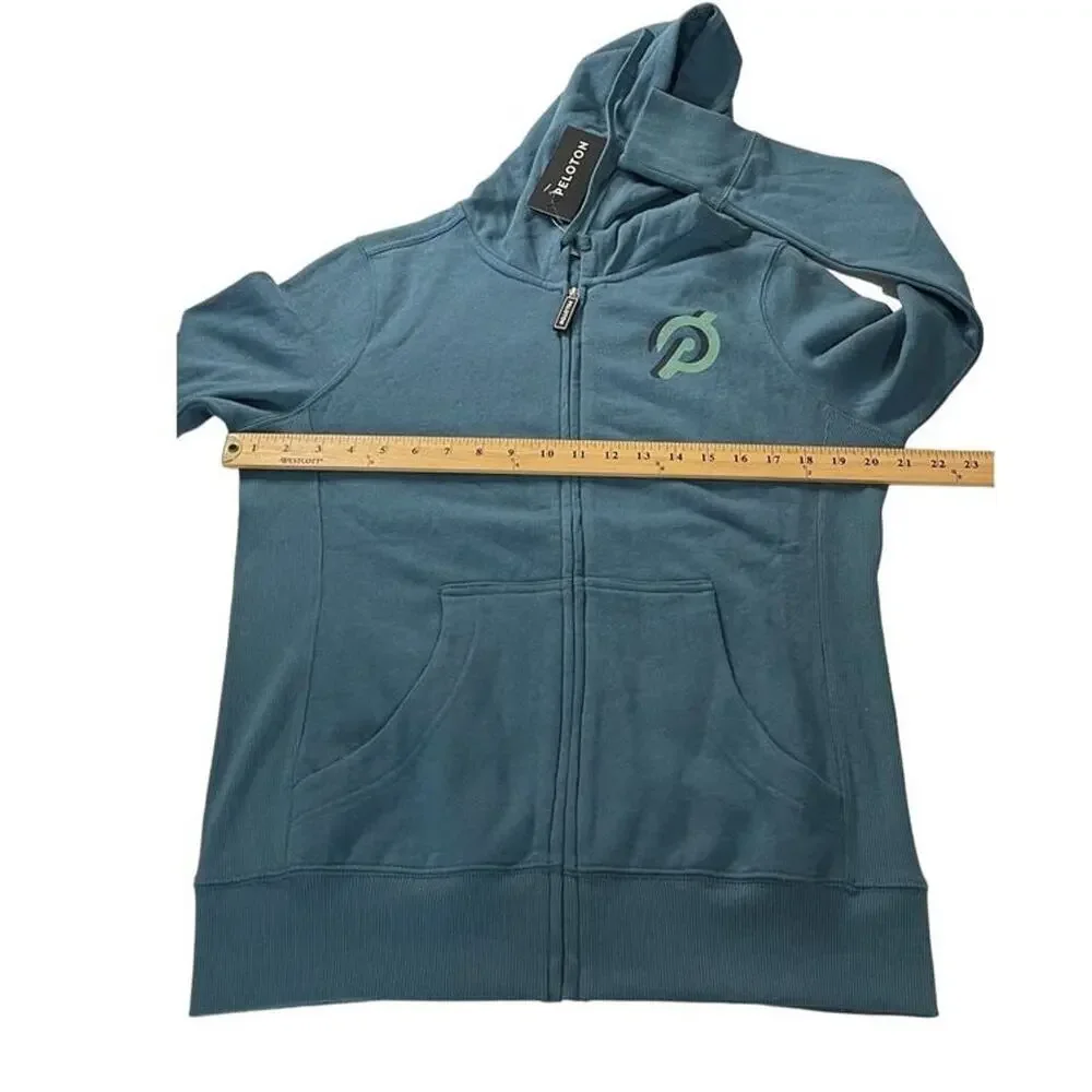 Peloton Activewear Digi Bloom Lightweight Full Zip Up‎ Hoodie Sweatshirt Medium